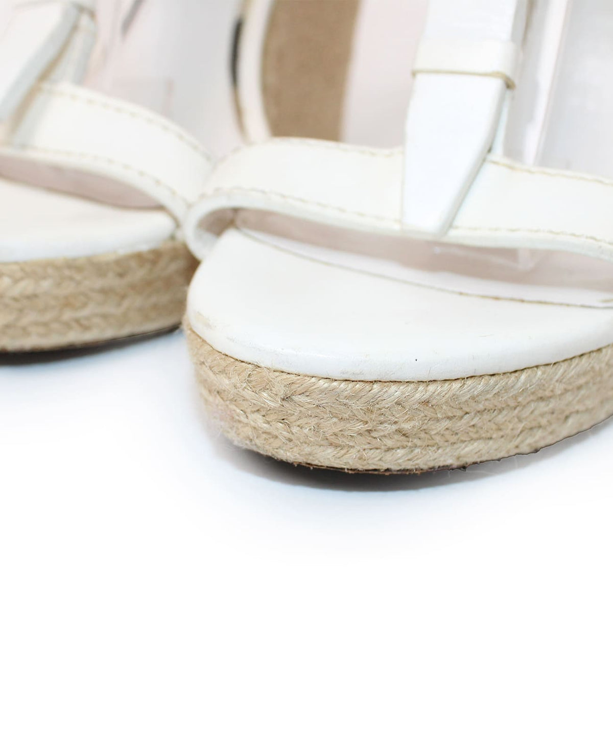 Sandalias de cuña blancas