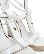 Sandalias de cuña blancas