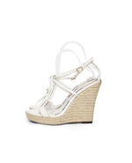 Sandalias de cuña blancas