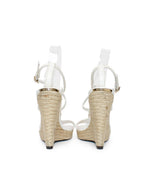 Sandalias de cuña blancas