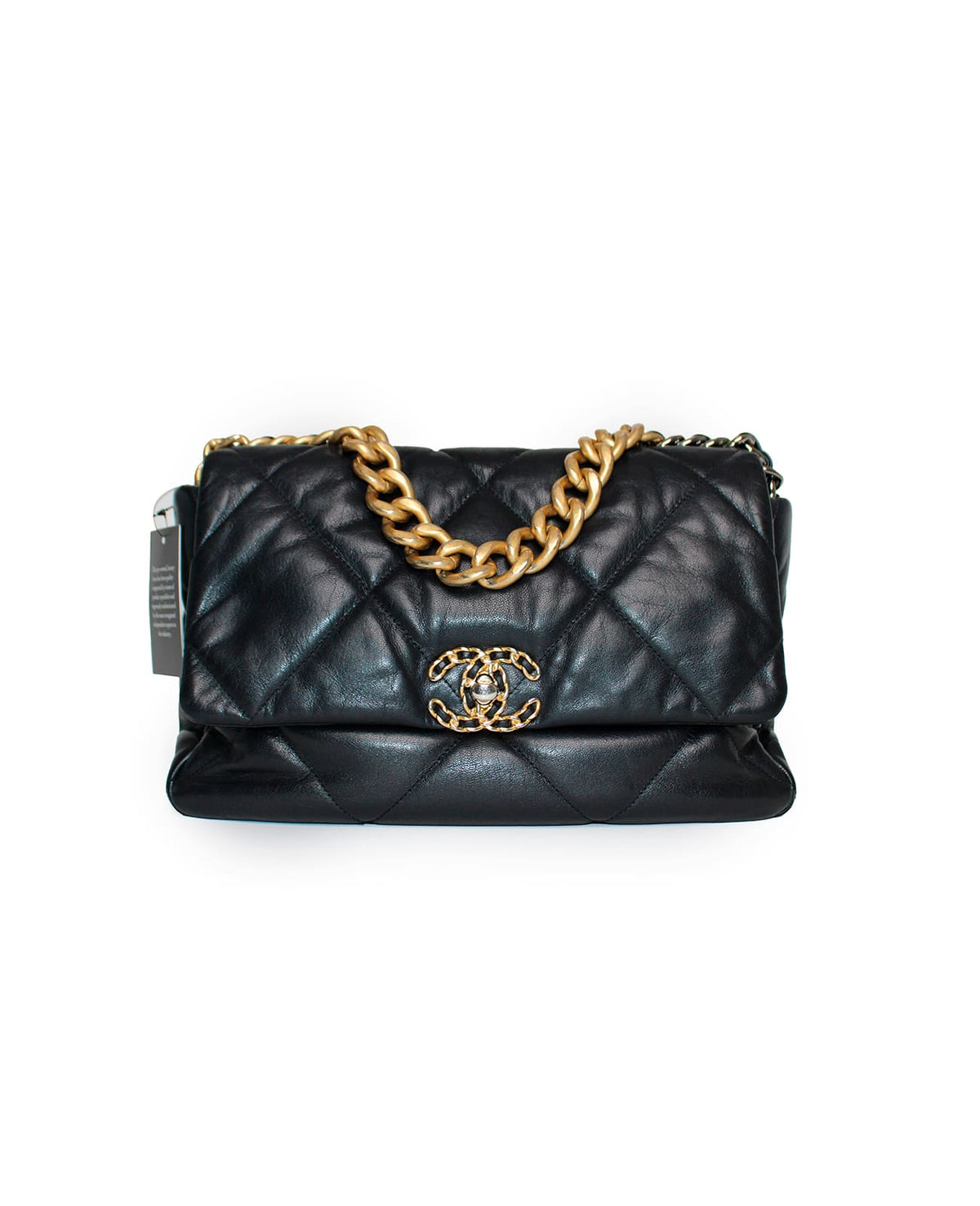Bolsa Chanel 19 grande de piel acolchada negra