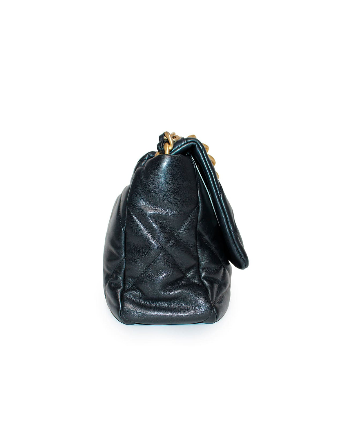 Bolsa Chanel 19 grande de piel acolchada negra