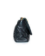 Bolsa Chanel 19 grande de piel acolchada negra