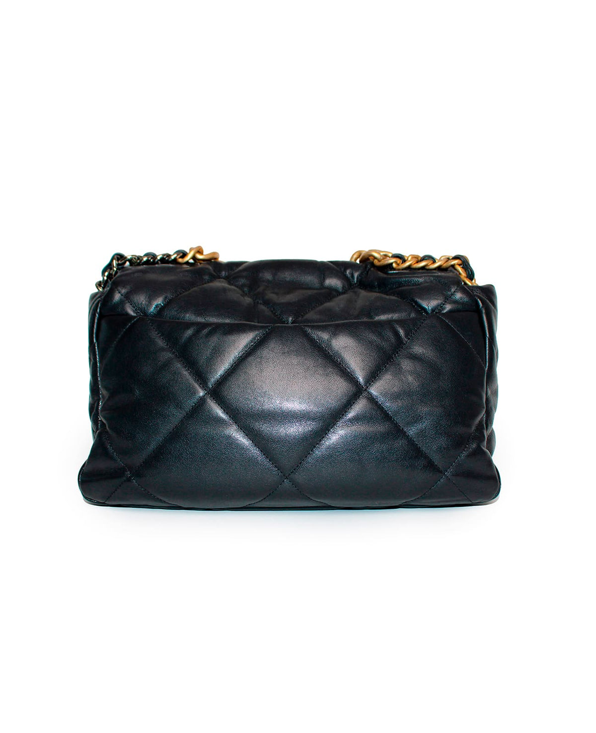 Bolsa Chanel 19 grande de piel acolchada negra