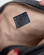 Bolsa de hombro redonda mini GG Marmont negra