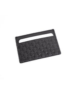 Tarjetero Microguccissima de piel color chocolate