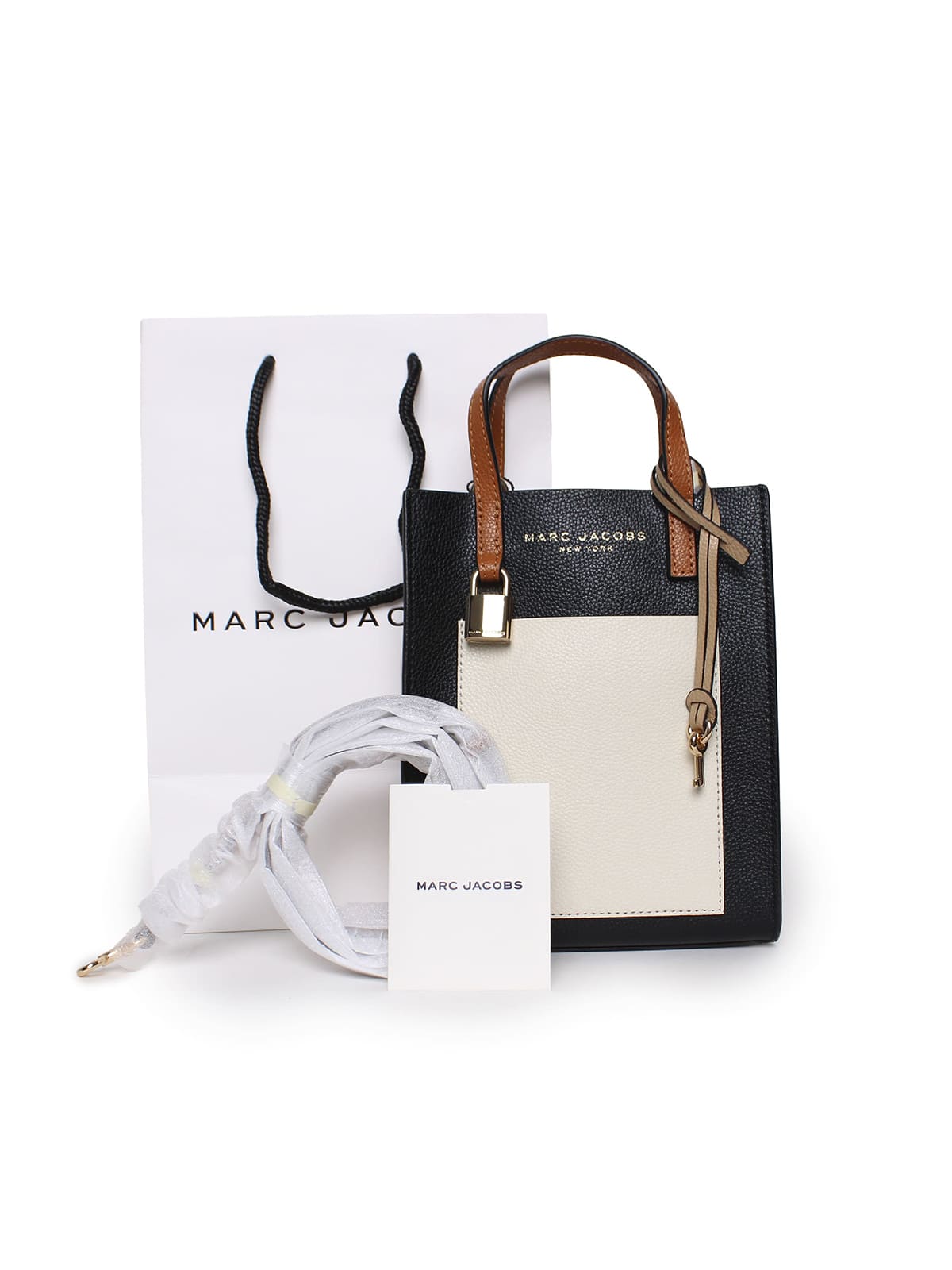 Tote Marc Jacobs micro mini negro de piel de becerro