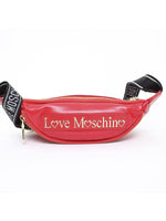 Cangurera roja Love Moschino de piel sintética acolchada