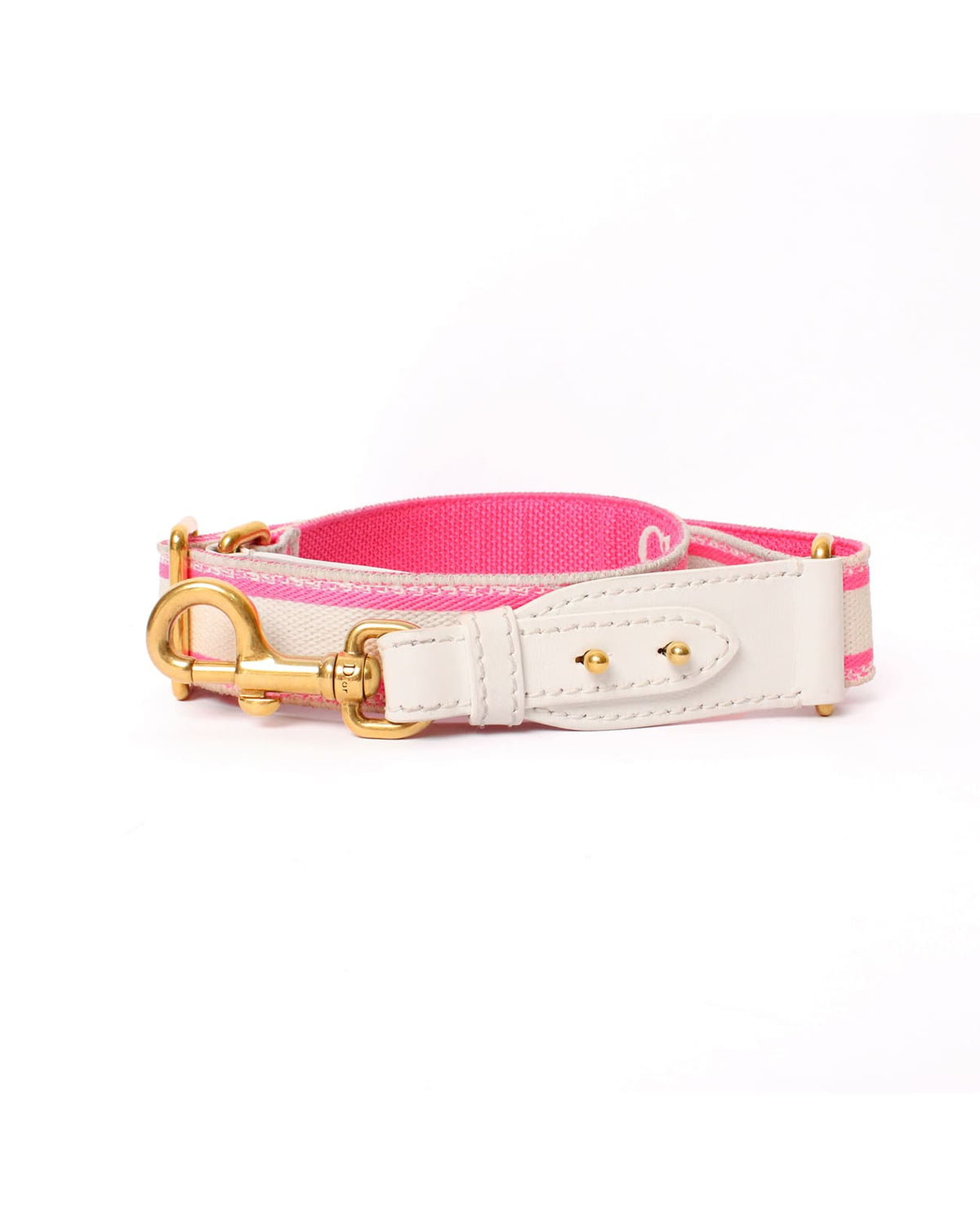 Strap Dior Canvas bordado color rosa y blanco