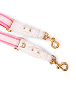 Strap Dior Canvas bordado color rosa y blanco