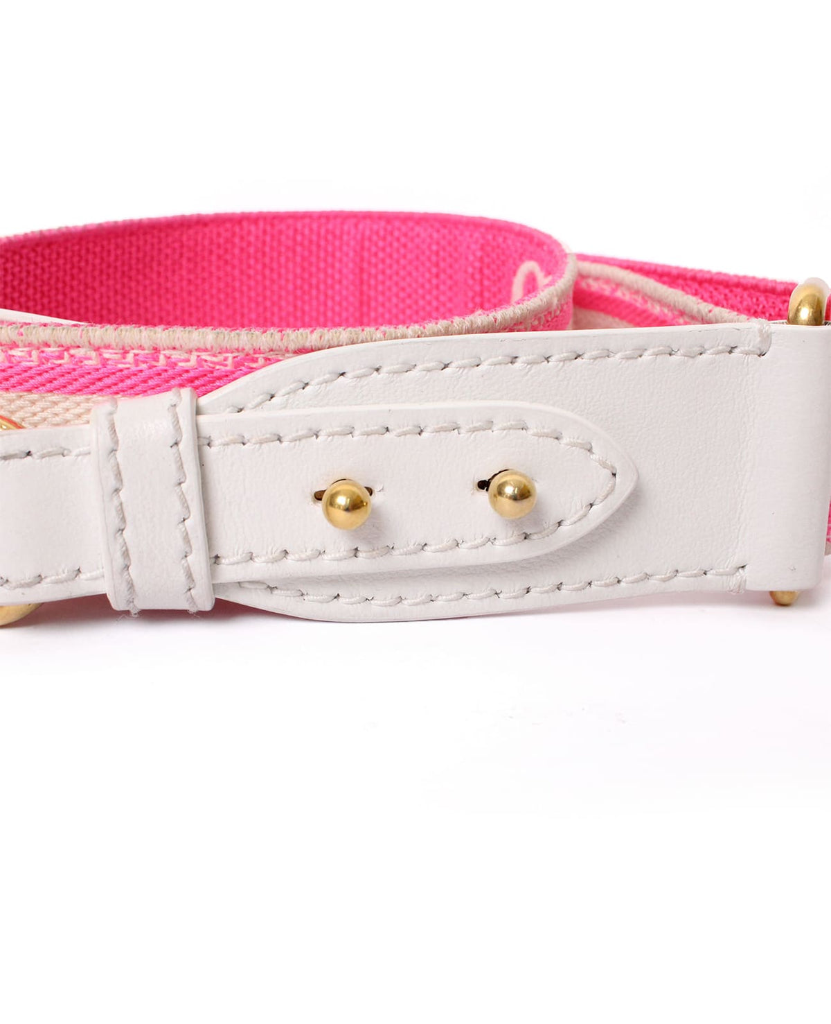 Strap Dior Canvas bordado color rosa y blanco