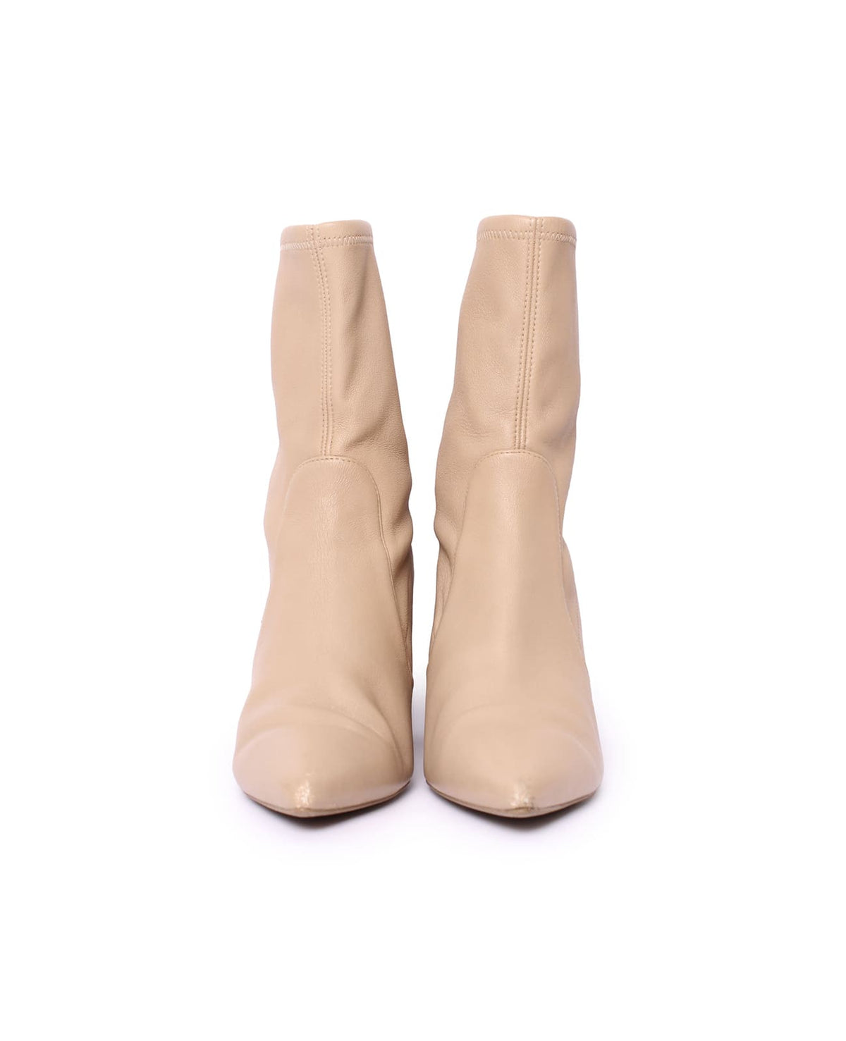 Botines 'Yuliana 60' de piel con napa elástica color nude