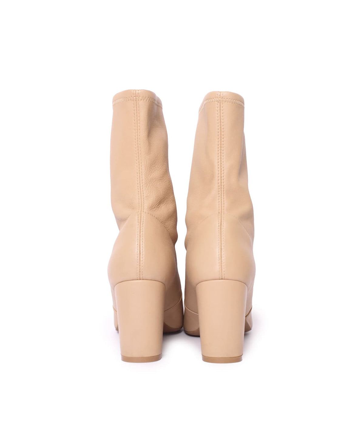 Botines 'Yuliana 60' de piel con napa elástica color nude