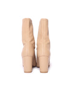 Botines 'Yuliana 60' de piel con napa elástica color nude