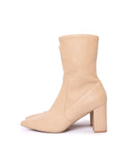 Botines 'Yuliana 60' de piel con napa elástica color nude