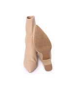 Botines 'Yuliana 60' de piel con napa elástica color nude