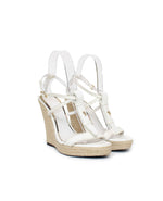 Sandalias de cuña blancas