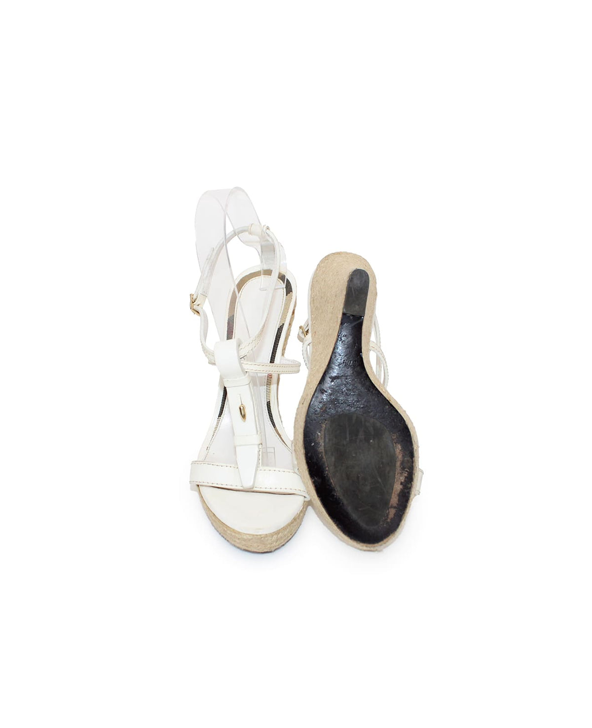 Sandalias de cuña blancas