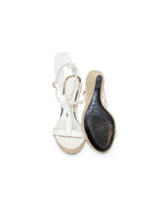 Sandalias de cuña blancas